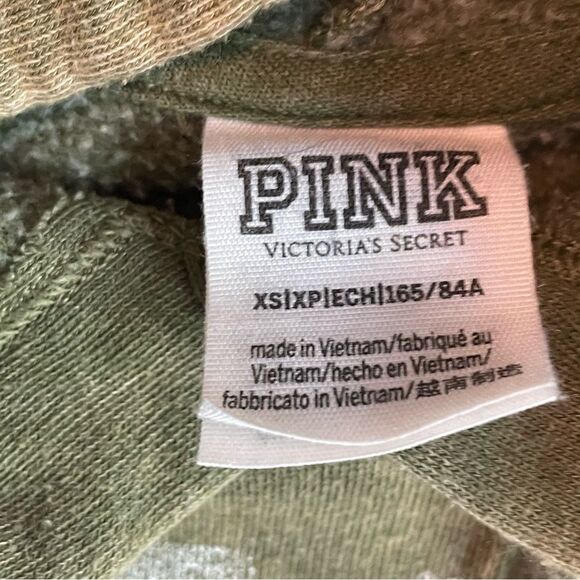 Victorias Secret Pink Hoodie sweatshirt size XS Green marble tie dye women’s - Picture 2 of 3
